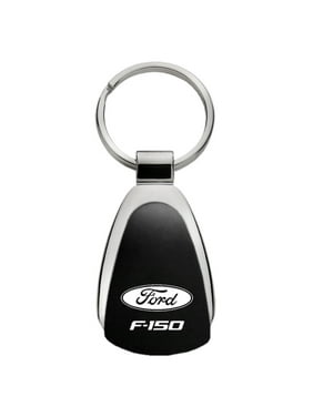 Au-Tomotive Gold Ford F-150 Duo Black Leather Key Chain INC